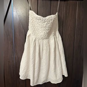 American Eagle white strapless mini dress